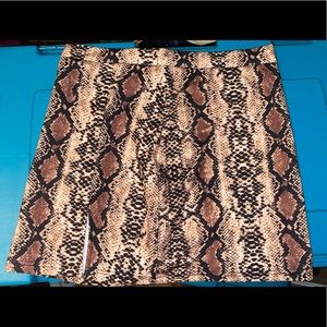 Fitted snakeskin skirt